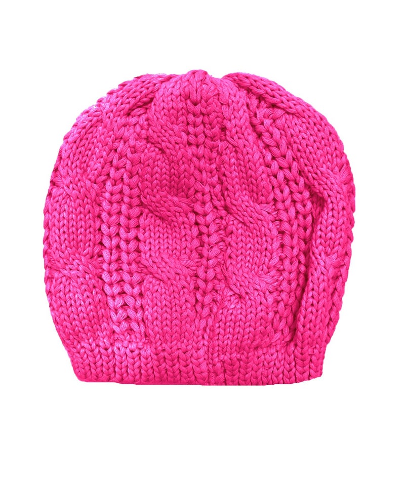 v28 Hand Made Fashion Women Boy Girl Crochet Knit Winter Cat Ear Caps Xmas Hats (Medium, Cat Ear Rose) - Image 3